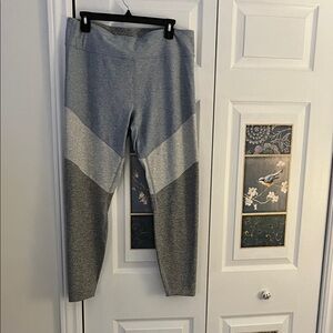 Gray and Light Gray Colorblock Leggings